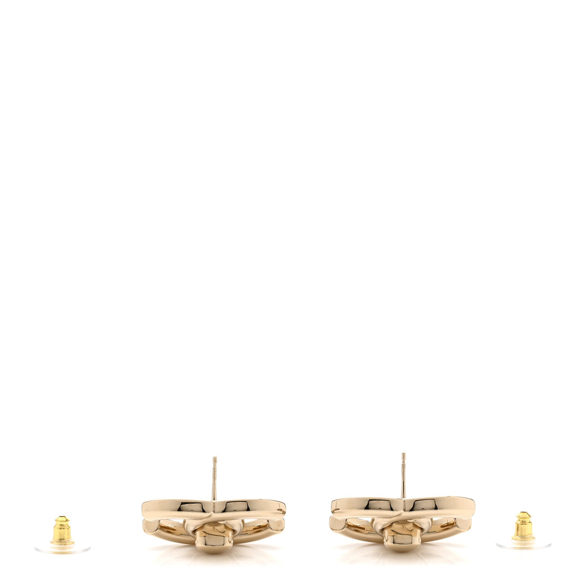 Chanel Metal CC Turnlock Earrings Gold 3 of 5