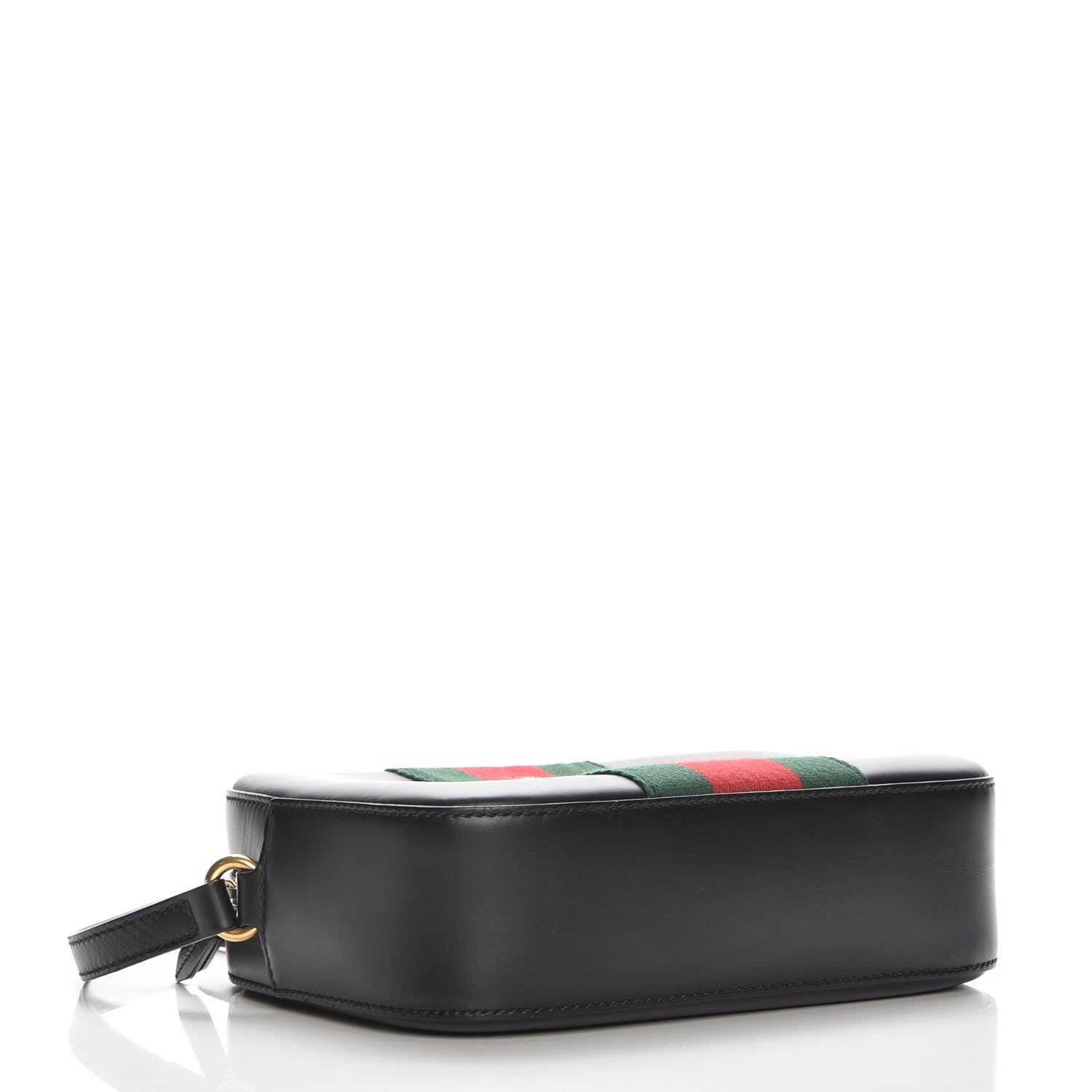 Gucci Calfskin Web Small Webby Bee Shoulder Bag Black 4 of 8