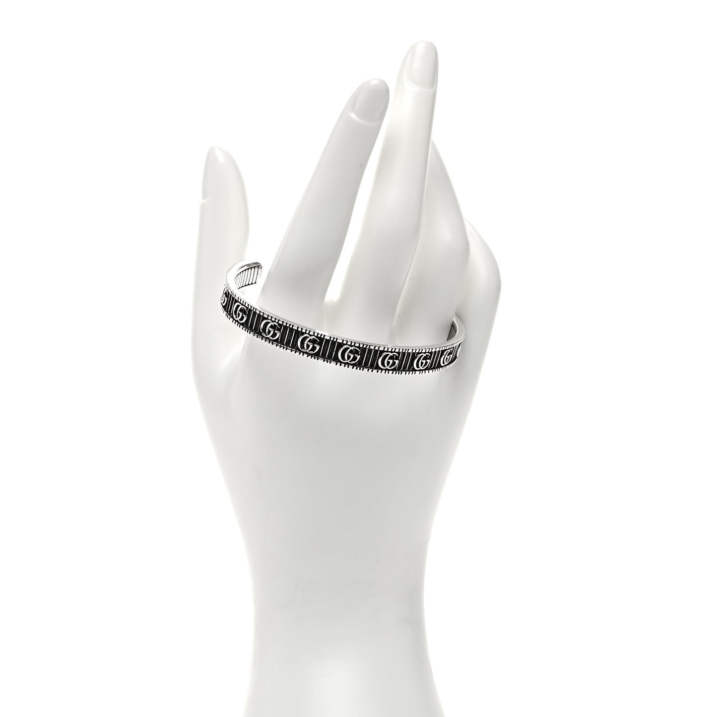 Sterling Silver Double G Marmont Cuff Bracelet