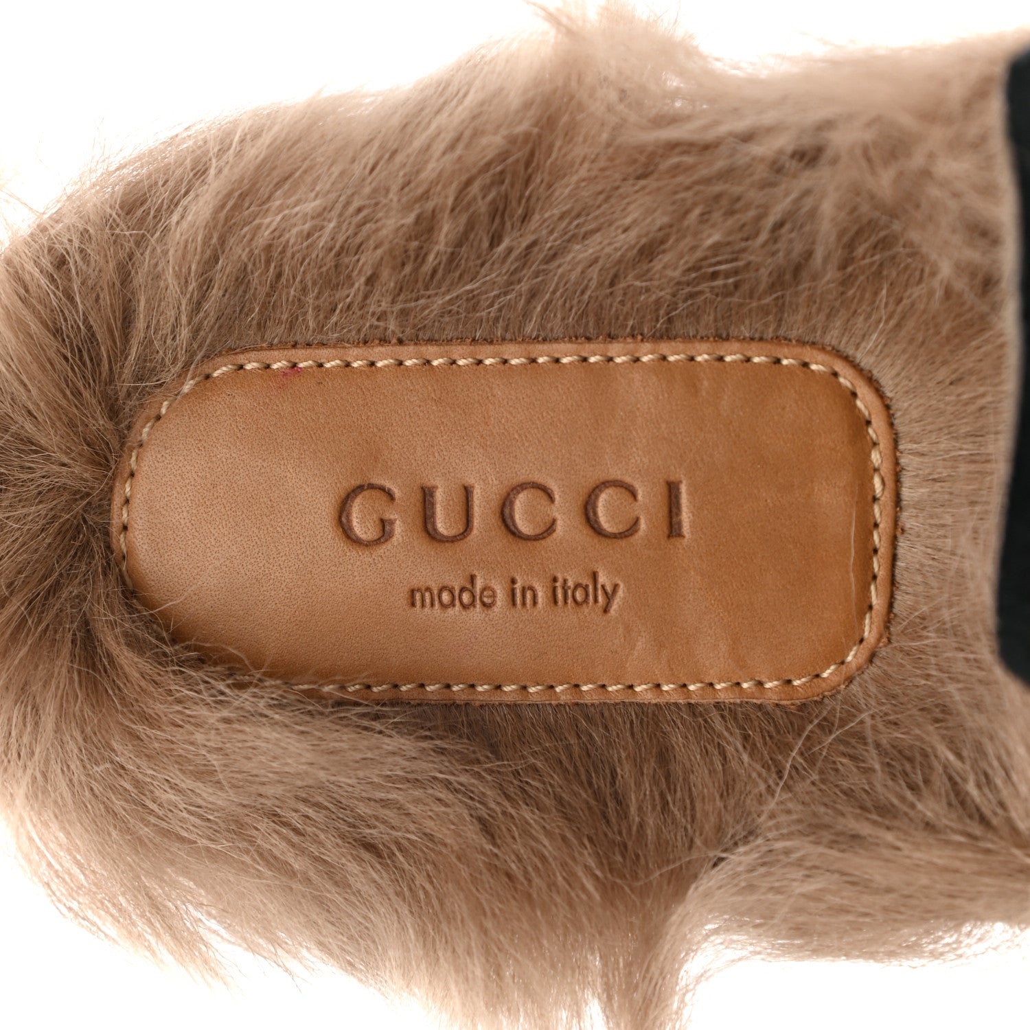 Gucci Velvet Fur Womens Princetown Slippers 35.5 Black 7 of 8