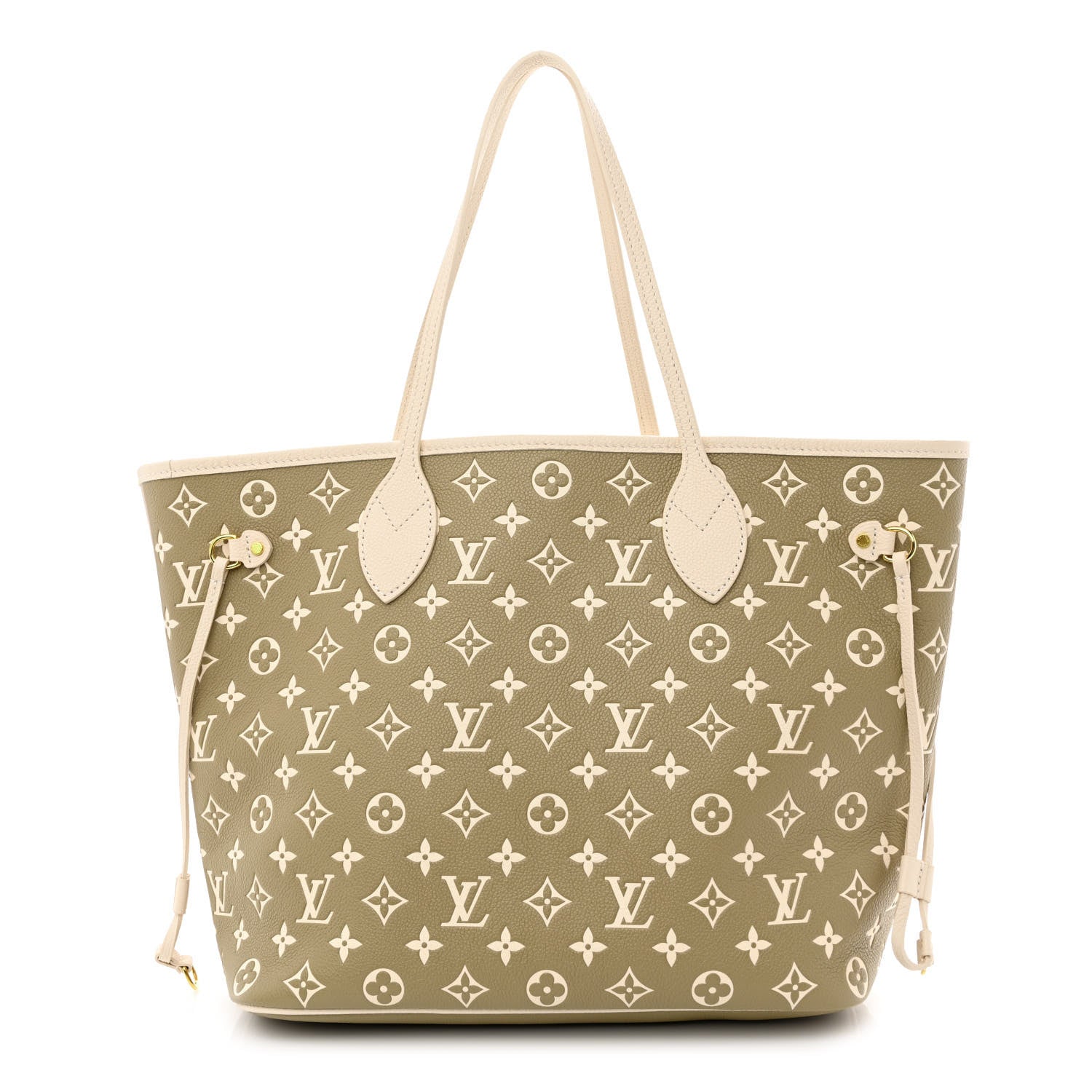 Louis Vuitton Empreinte Monogram Spring In The City Neverfull MM Kaki Beige Cream 1 of 9