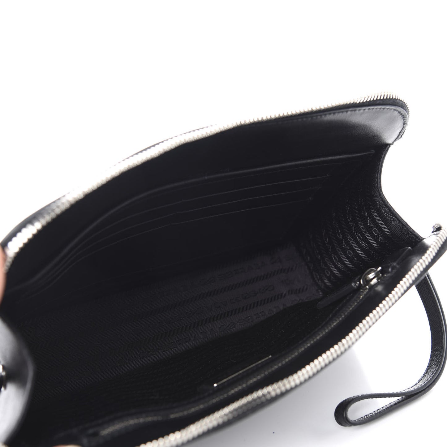 Saffiano Travel Wristlet Clutch Black