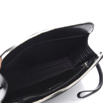 Prada Saffiano Travel Wristlet Clutch Black 5 of 11