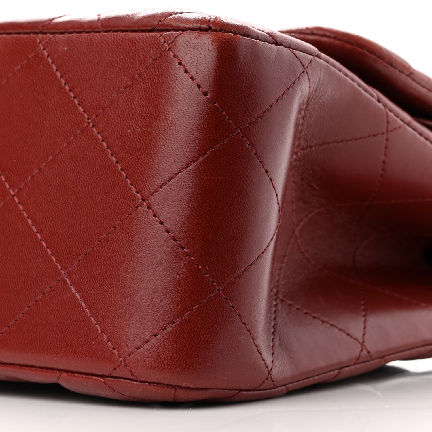 Chanel Lambskin Quilted Jumbo Double Flap Burgundy 10 of 19