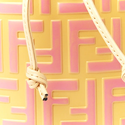 Fendi Vitello Liberty F is Fendi Bi-Color FF 1974 Embossed Mini Mon Tresor Bucket Bag Savana Lollypop 10 of 13