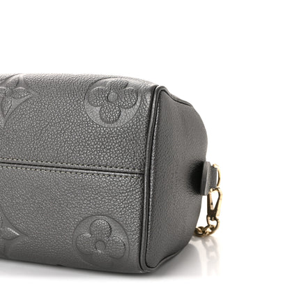 Louis Vuitton Shimmery Empreinte Monogram Giant Speedy Bandouliere 20 Gun Metal 9 of 9