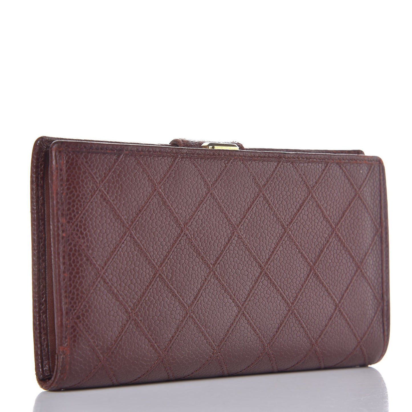 Caviar Stitched French Wallet Brown