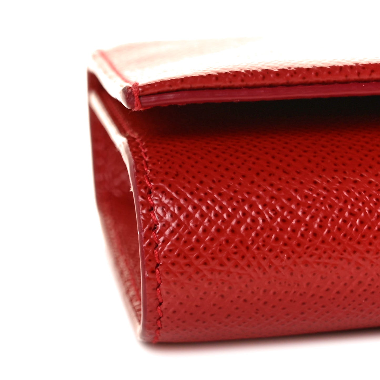 Hammered Calfskin Donna Bow Clutch Red