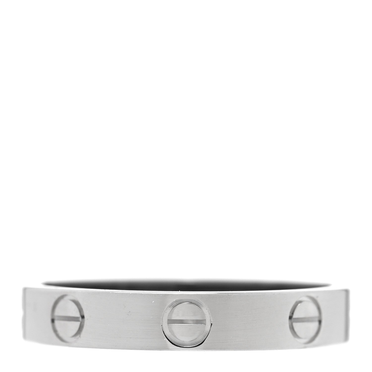 Cartier 18K White Gold 3.5mm LOVE Wedding Band Ring 57 8 3 of 5