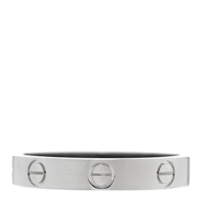 Cartier 18K White Gold 3.5mm LOVE Wedding Band Ring 57 8 3 of 5