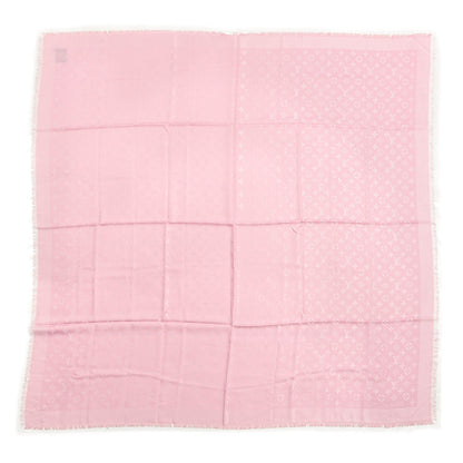 Louis Vuitton Silk Wool Monogram Shawl Rose Ballerine 1 of 3