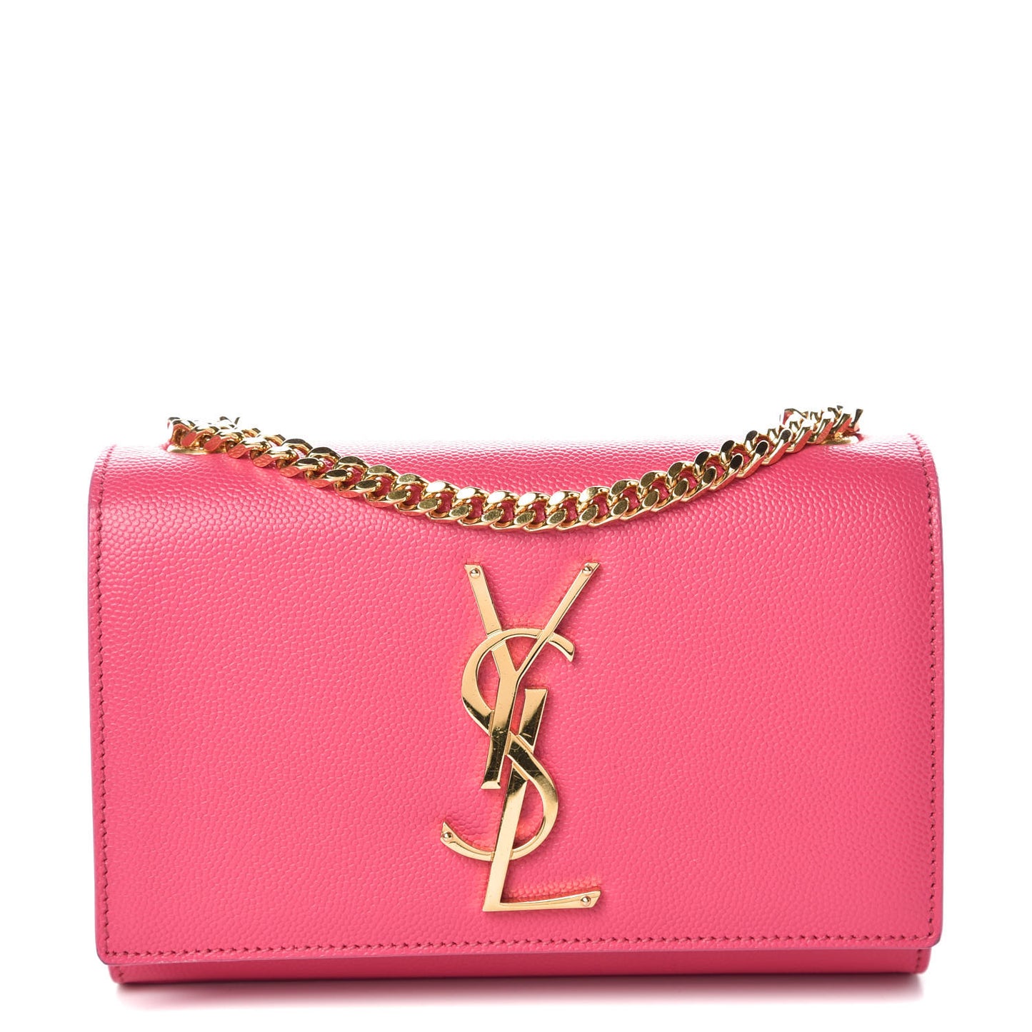 Grain De Poudre Small Monogram Kate Satchel Fuchsia