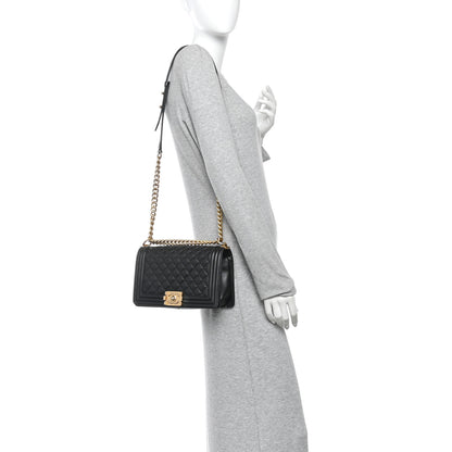 Chanel Caviar Quilted Medium Boy Flap Black 2 of 11