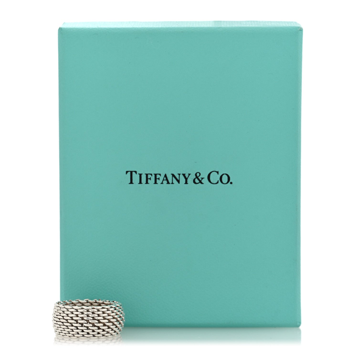 Tiffany Sterling Silver Somerset Mesh Ring 53 6.5 5 of 5