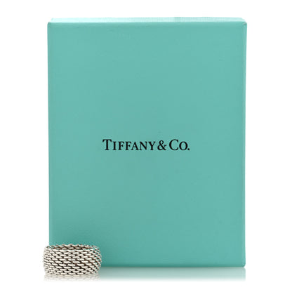 Tiffany Sterling Silver Somerset Mesh Ring 53 6.5 5 of 5
