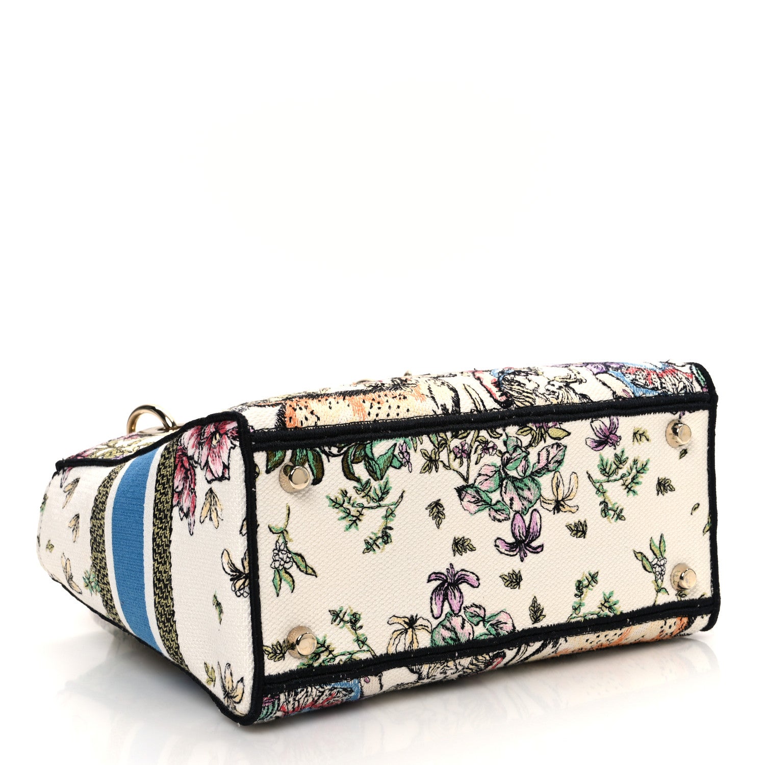 Christian Dior Canvas D-Constellation Embroidered Medium Lady D-Lite Latte Multicolor 4 of 11