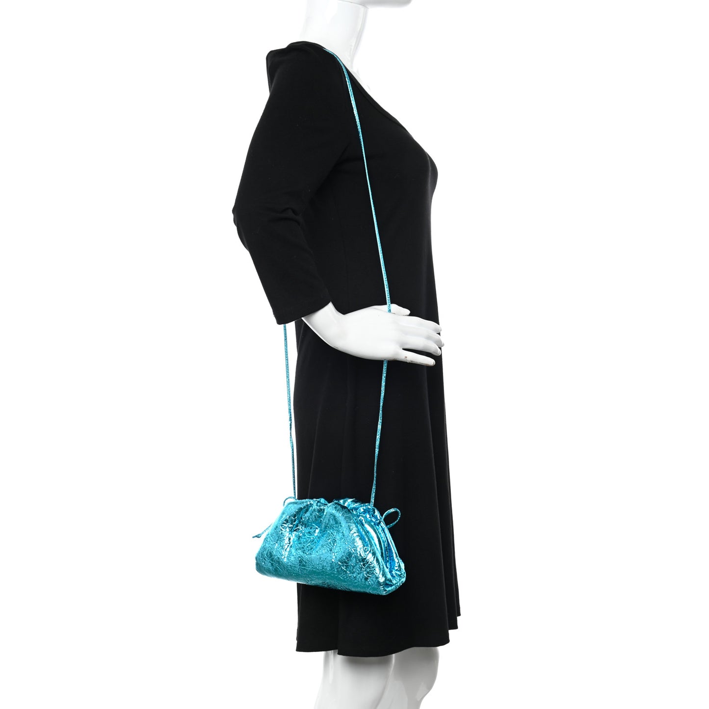 Metallic The Mini Pouch Sky Blue