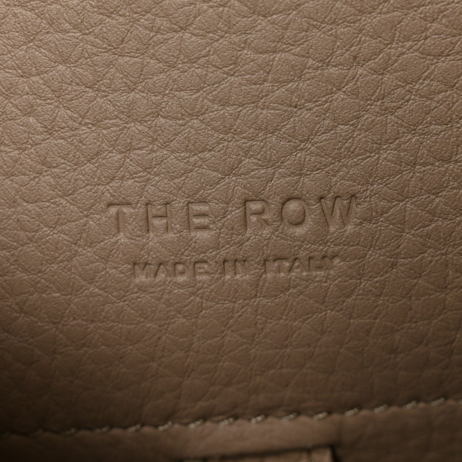 The Row Grained Calfskin Soft Margaux 10 Bag Dark Taupe 6 of 9