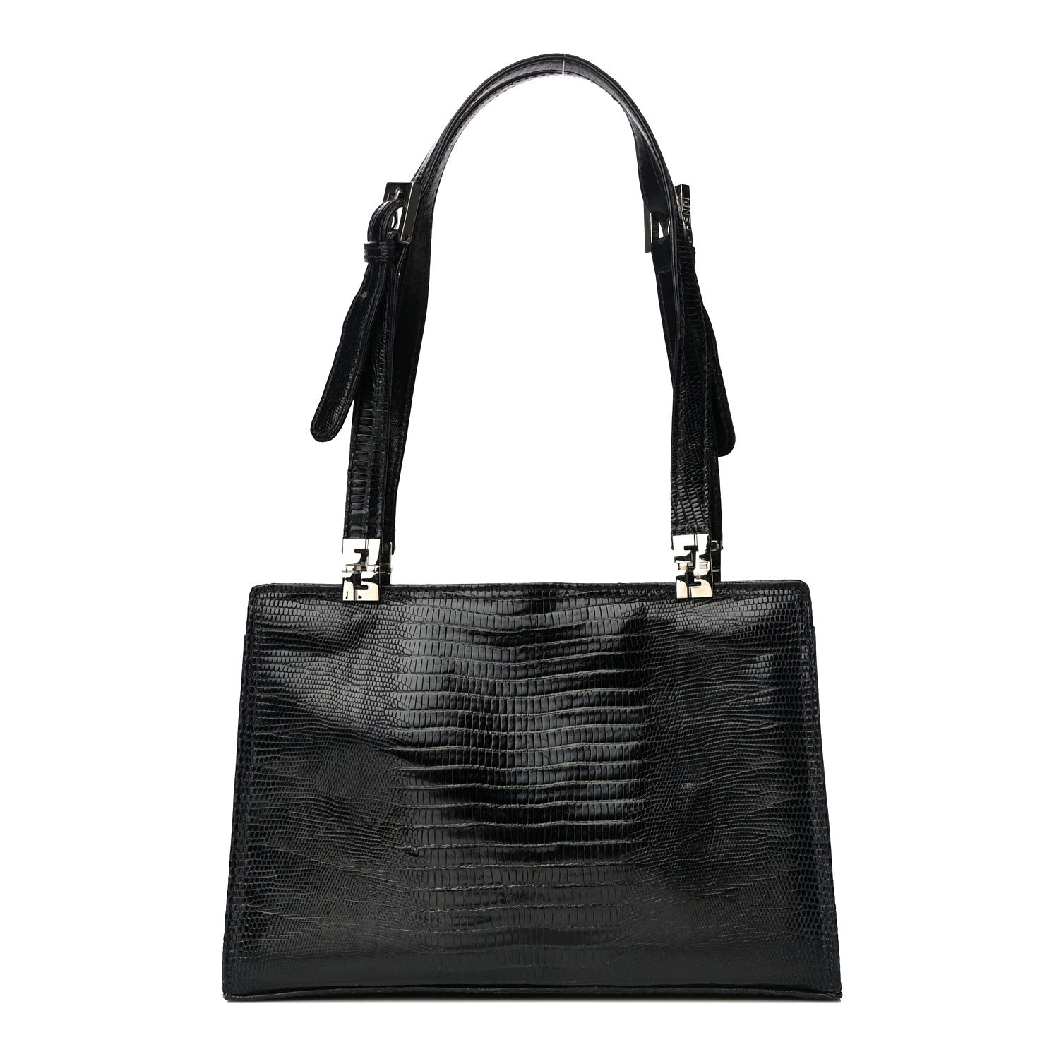 Fendi Lizard Satchel Black 1 of 13