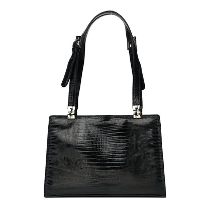 Fendi Lizard Satchel Black 1 of 13