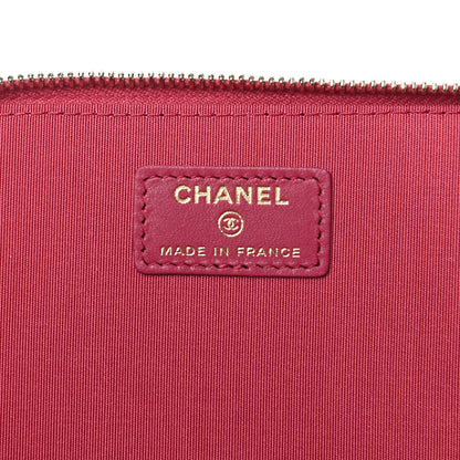 Chanel Lambskin Quilted Small Top Handle Vanity Case With Chain Dark Pink 6 of 9