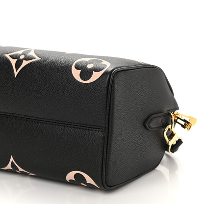 Louis Vuitton Empreinte Monogram Giant Speedy Bandouliere 25 Black Beige 7 of 7