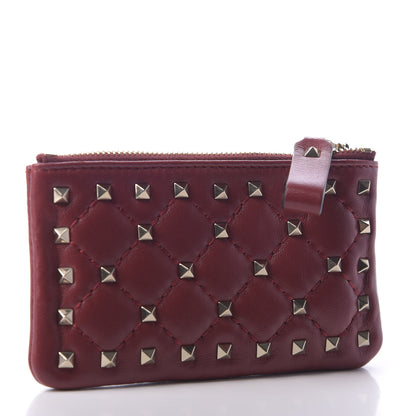 Valentino Garavani Nappa Rockstud Spike Key Pouch Rubino 3 of 6