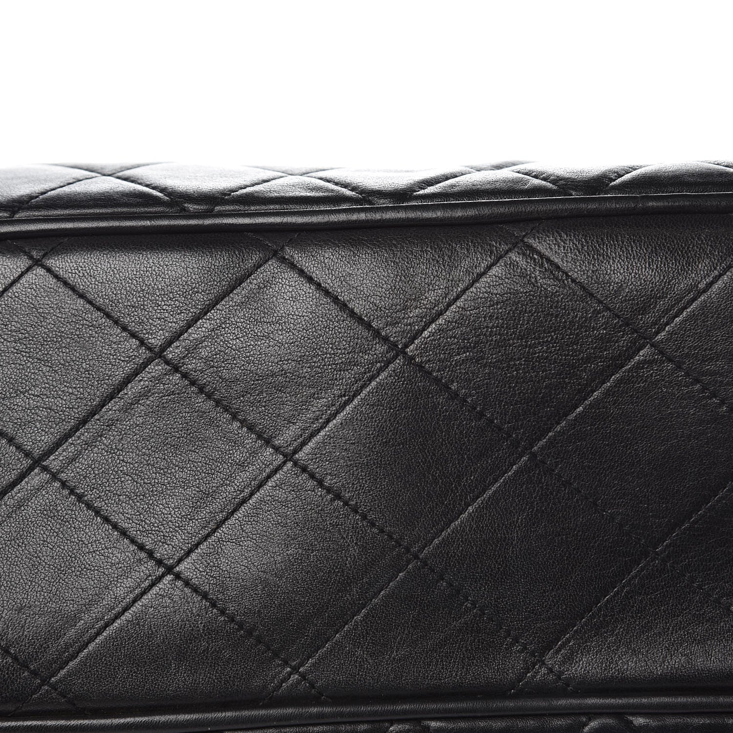 Chanel Lambskin Quilted Shopping Tote Black 12 of 17