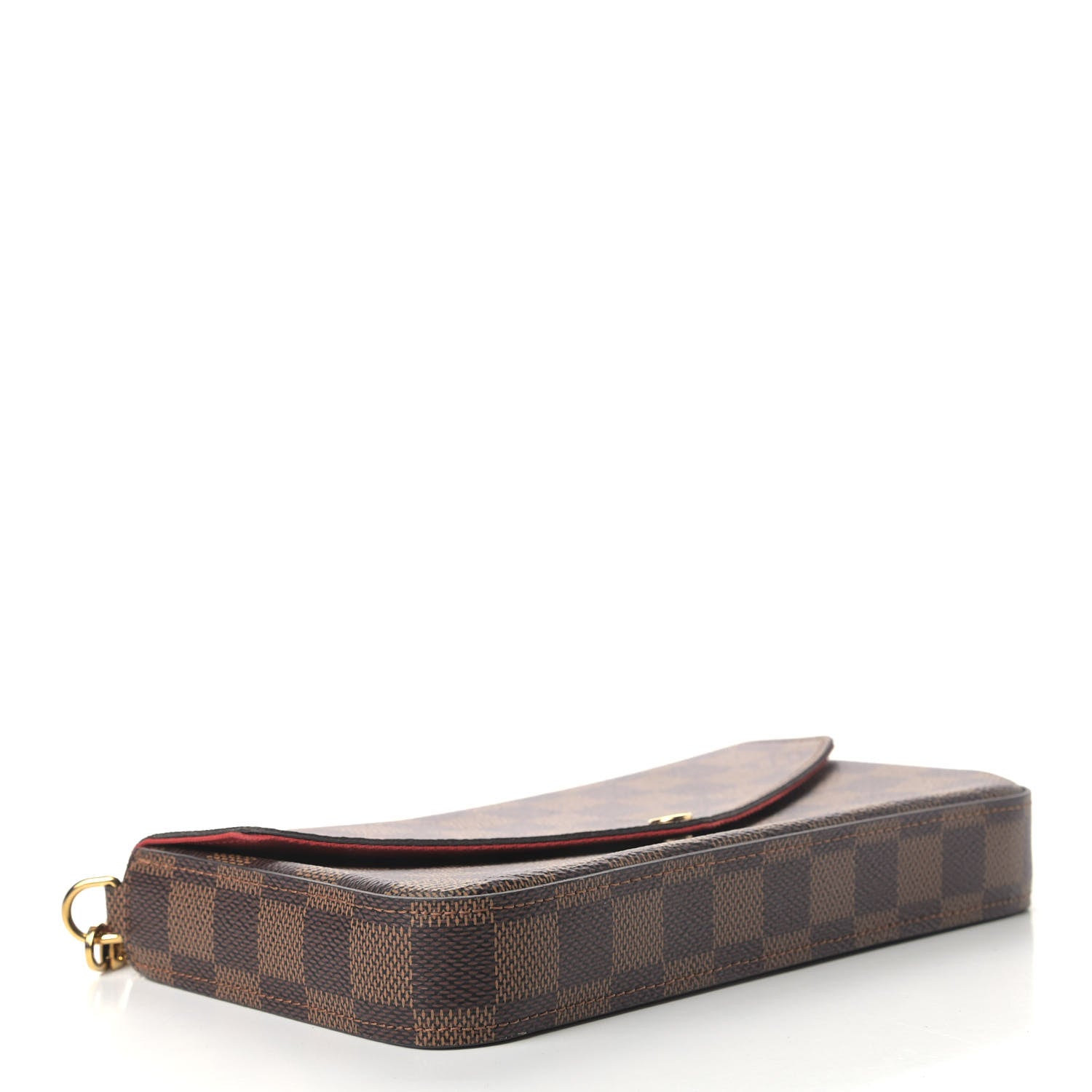 Louis Vuitton Damier Ebene Pochette Felicie Chain Wallet 3 of 4