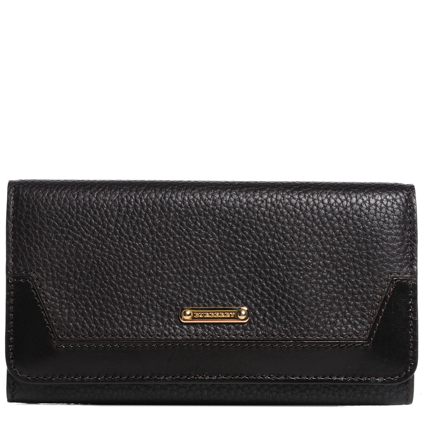 Grainy Leather Penrose Continental Wallet Dark Chocolate
