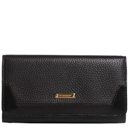 Burberry Grainy Leather Penrose Continental Wallet Dark Chocolate 1 of 9