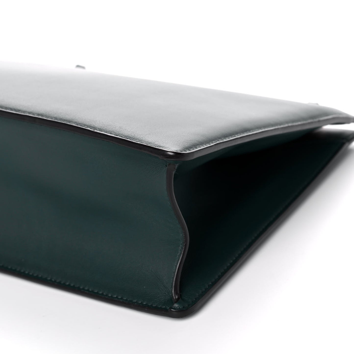 Smooth Calfskin Medium Clasp Shoulder Bag Forest
