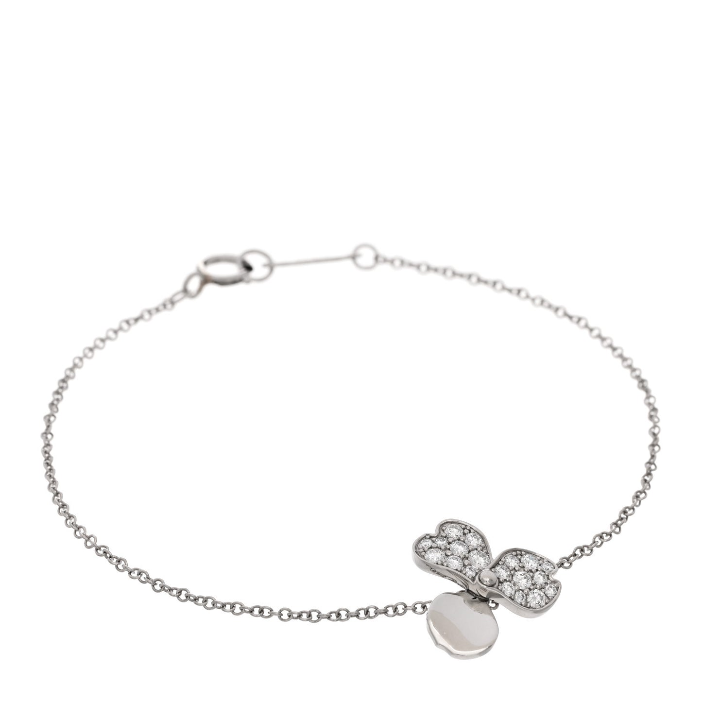 Platinum Diamond Paper Flowers Bracelet