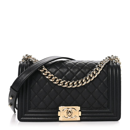 Chanel Caviar Quilted Medium Boy Flap Black 1 of 10