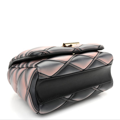 Louis Vuitton Lambskin Malletage Top Handle GO-14 MM Black Pink 9 of 21