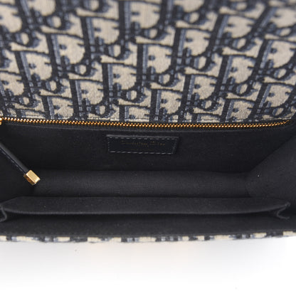 Christian Dior Oblique 30 Montaigne Chain Flap Bag Blue 7 of 11