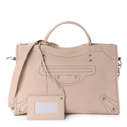 Balenciaga Veau Grana Perforated Blackout Hardware City Beige Poudre 1 of 10