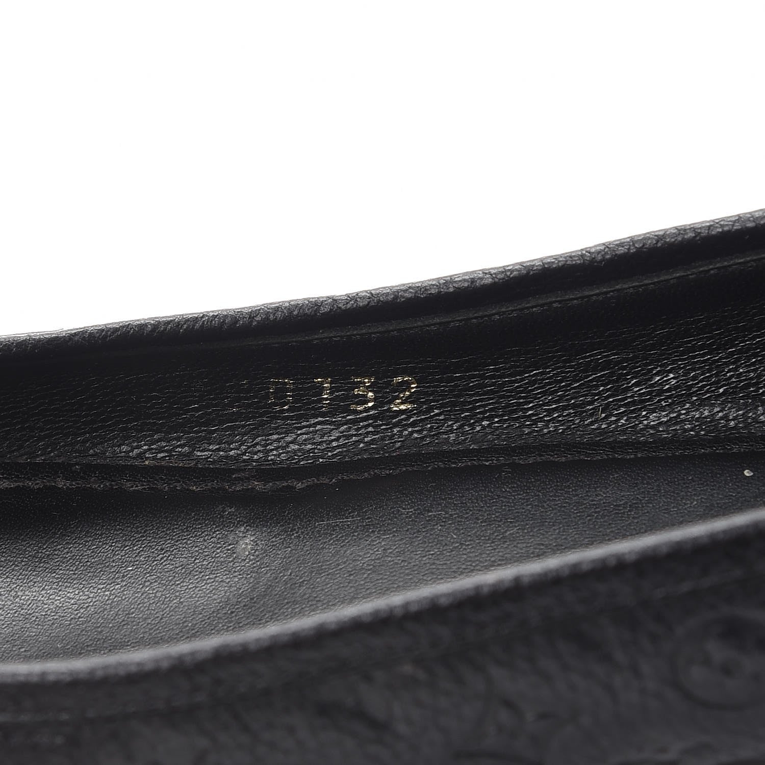Louis Vuitton Monogram Calfskin Embossed Debbie Ballerina Flats 37 Black 8 of 10