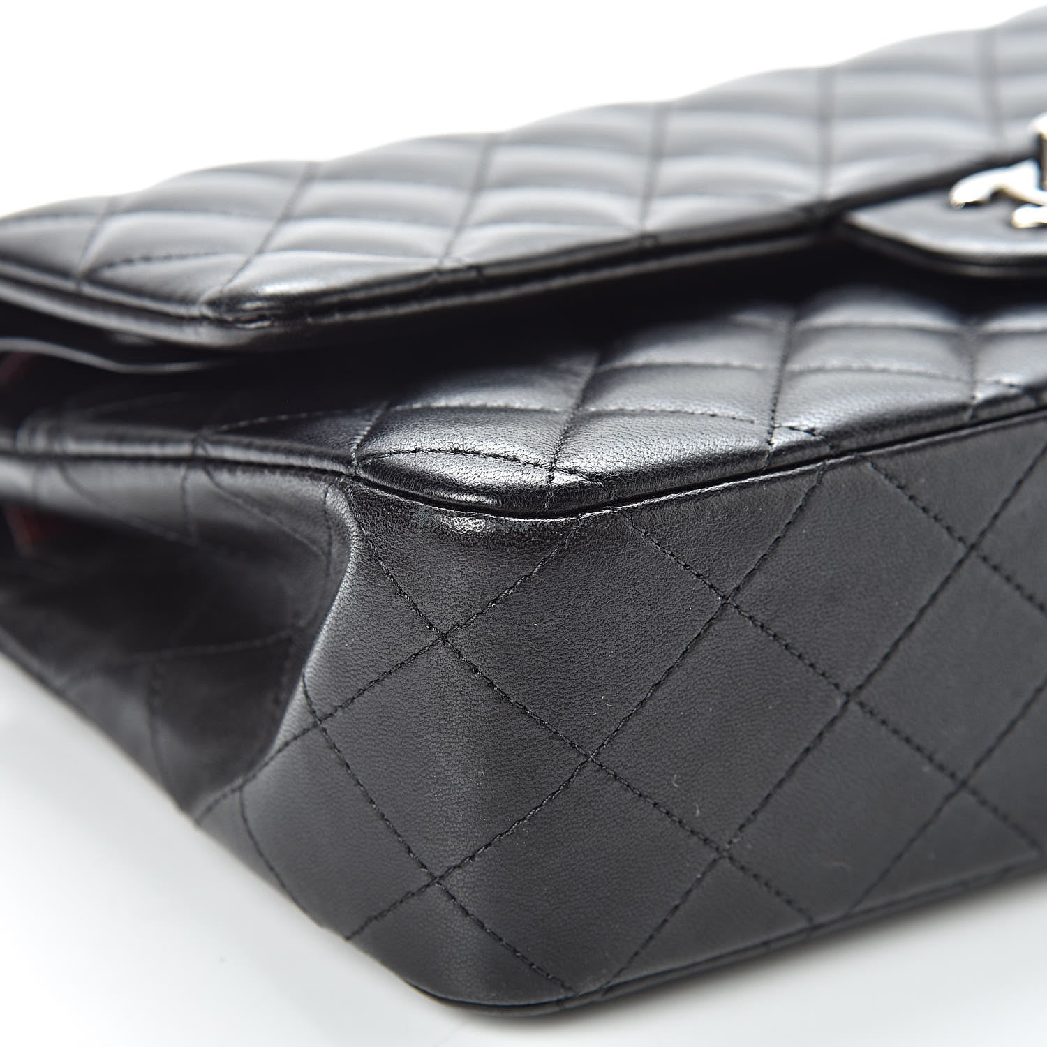 Chanel Lambskin Quilted Medium Double Flap Black 9 of 11