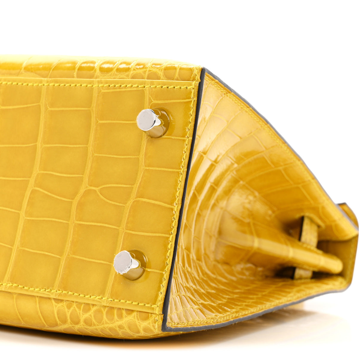 Shiny Alligator Kelly Sellier 25 Mimosa