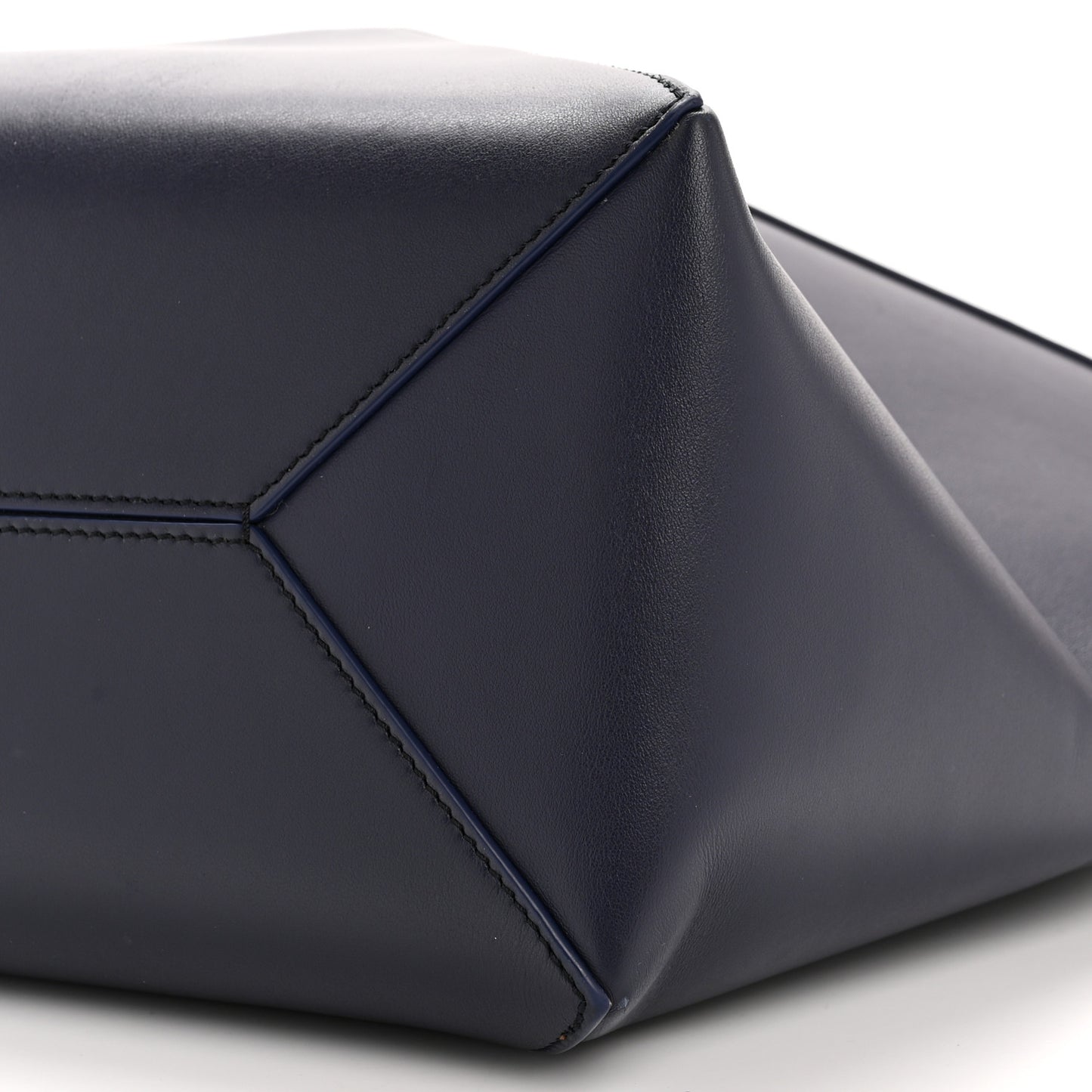 Shiny Calfskin Medium Puzzle Fold Tote Marine