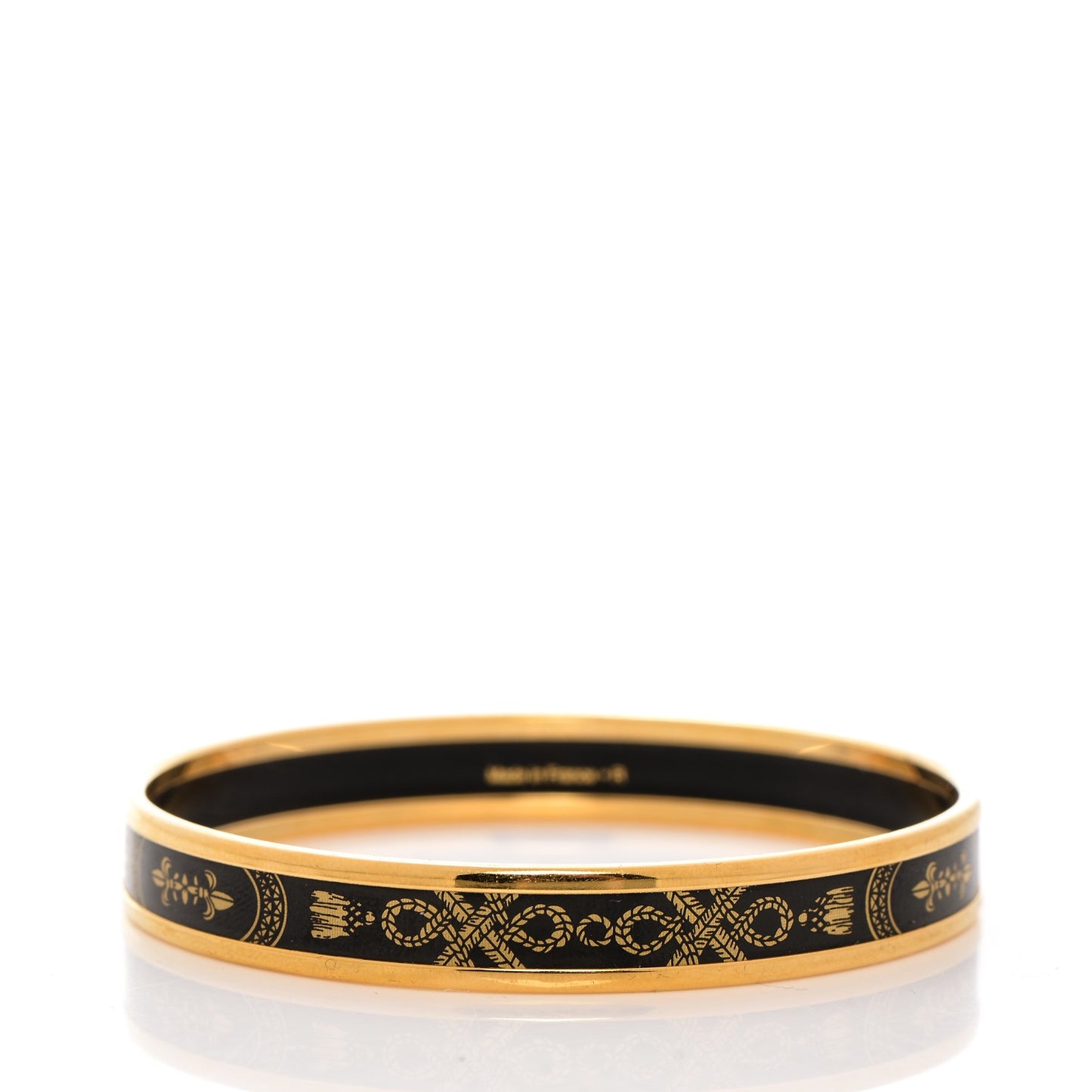 Enamel Printed Grand Apparat Narrow Bracelet 65 Black