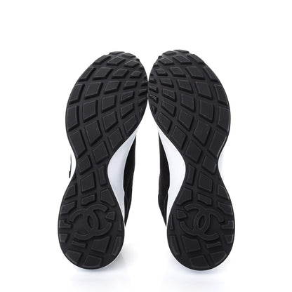 Chanel Suede Goatskin CC Sneakers 41 Black 6 of 10