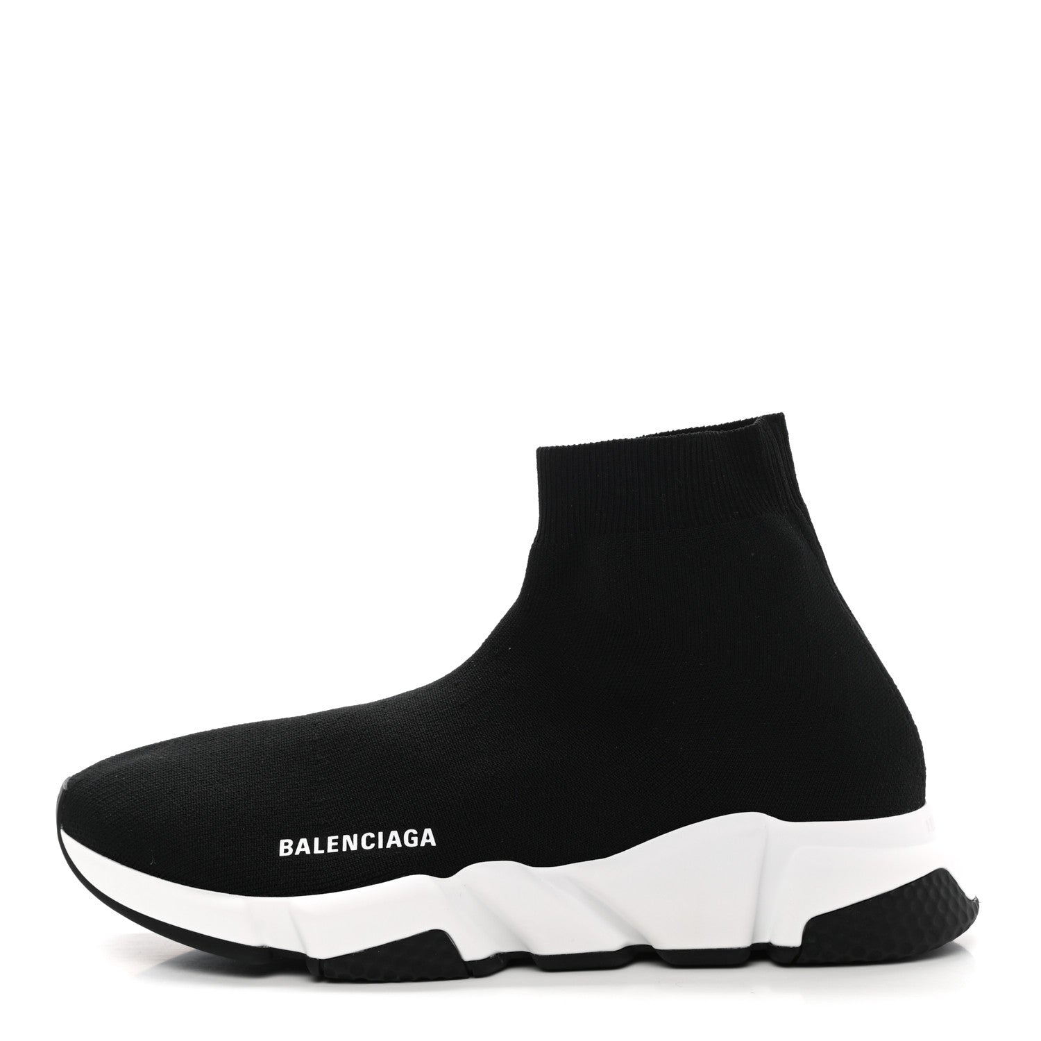 Balenciaga Neoprene Knit Womens Speed Sneakers 41 Black White 1 of 8