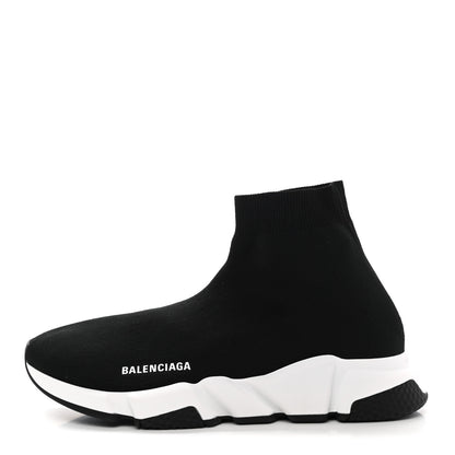 Balenciaga Neoprene Knit Womens Speed Sneakers 41 Black White 1 of 8
