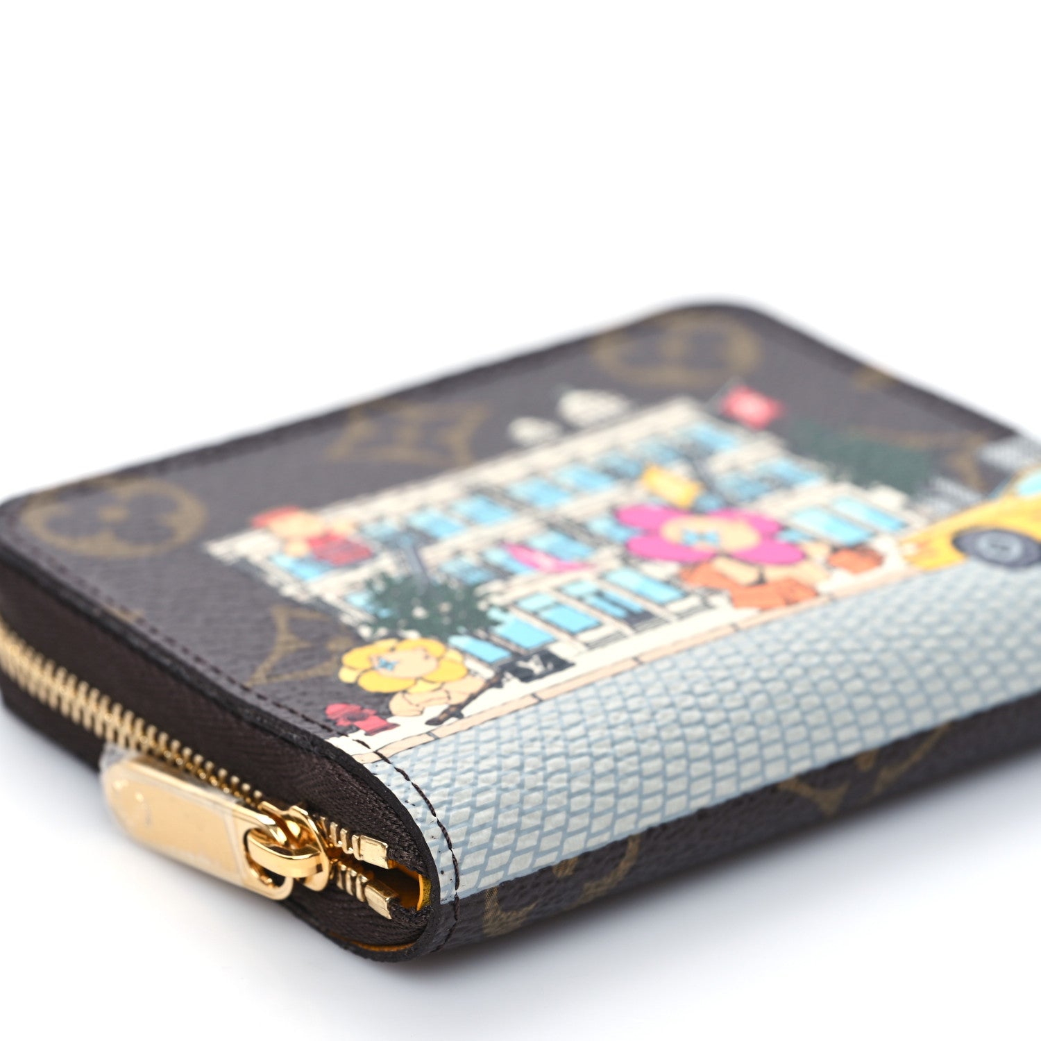 Louis Vuitton Monogram 2022 Christmas Animation New York Soho Zippy Coin Purse Yellow 7 of 8