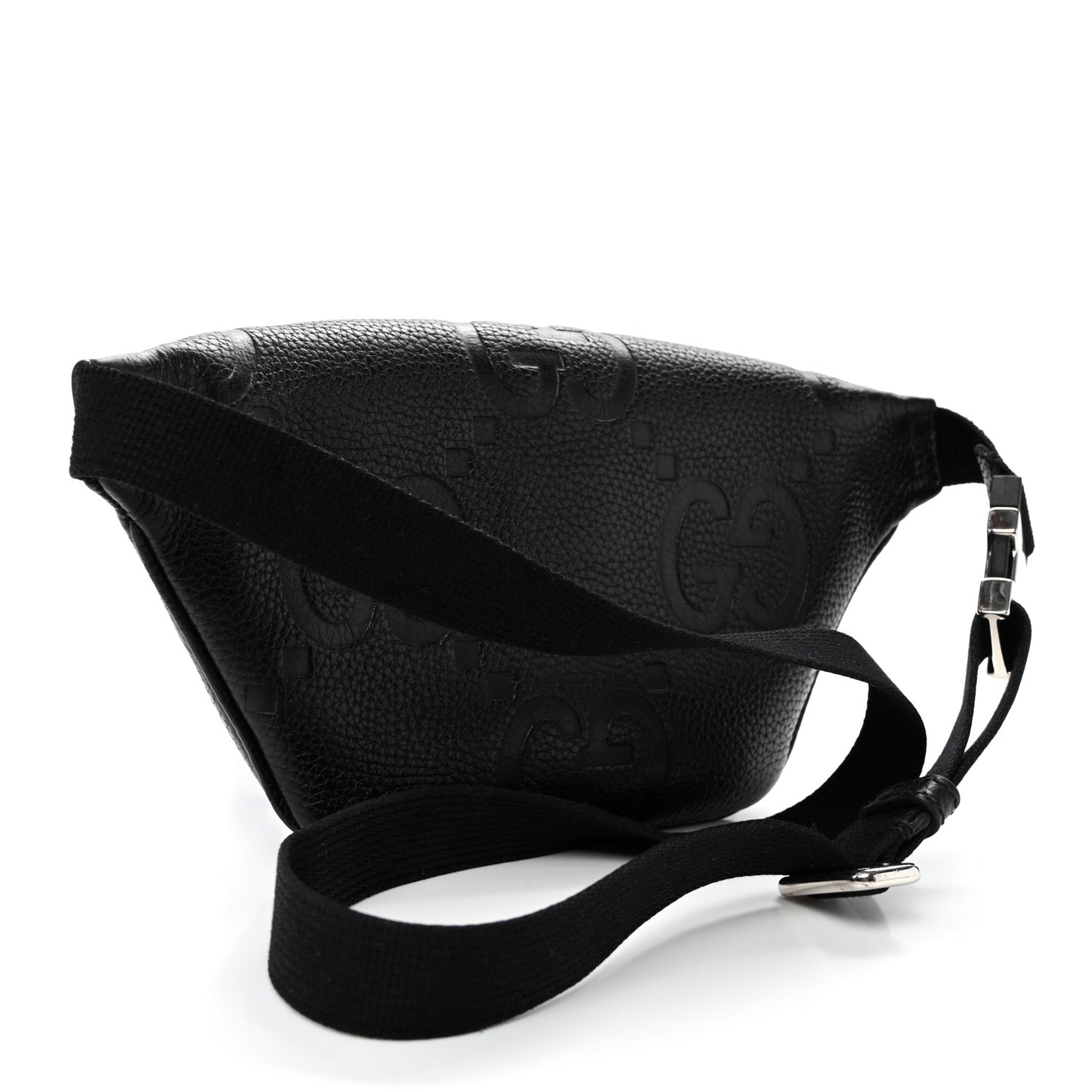 Piuma Calfskin Jumbo GG Embossed Small Belt Bag Black