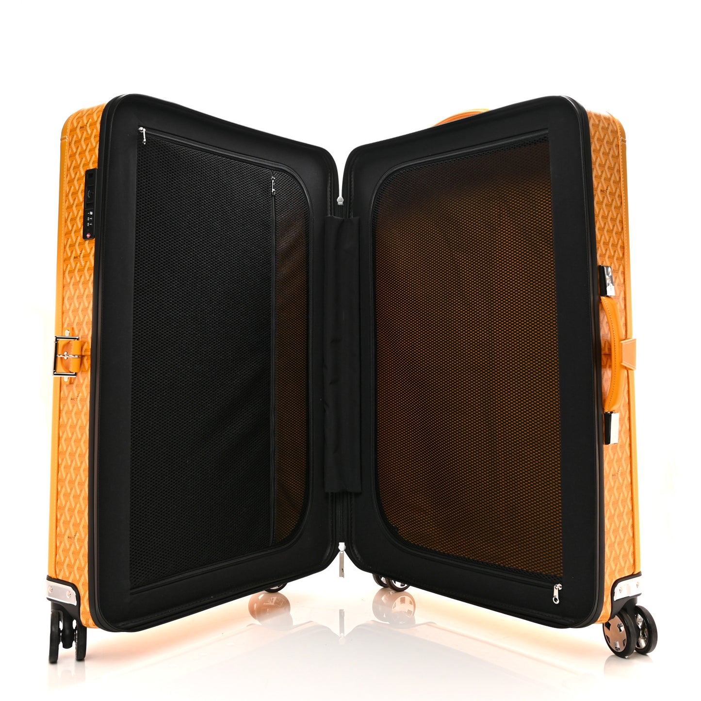 Goyardine Satolas GM Rolling Suitcase Yellow