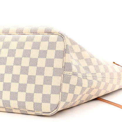 Louis Vuitton Damier Azur Neo Neverfull MM Rose Ballerine 12 of 13