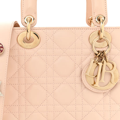 Christian Dior Lambskin Cannage Small Lucky Badges My Lady Dior Pink 8 of 13